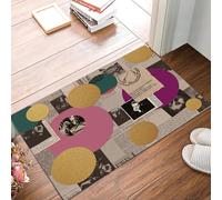 MULERN Paillasson Collage Fragments Superposés pour l'intérieur, 60x90cm Tapis d'entrée Antidérapant, Lavable en Machine, Tapis Doux pour Cuisine Salle de Bain Chambre