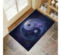 MULERN Paillasson Espace Tapis de Sol, Vortex Yin Yang Doux Super Absorbant Lavable en Machine à l'intérieur du Piège à Saletés pour Entrée, Couloir, Intérieur 40x60cm