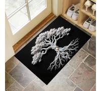 MULERN Paillasson Magie Rétro Tapis de Sol, Arbre De Croissance Abstrait Doux Super Absorbant Lavable en Machine à l'intérieur du Piège à Saletés pour Entrée, Couloir, Intérieur 50x80cm