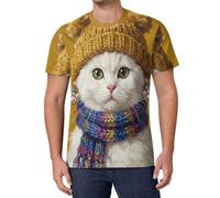 MULERN T-Shirt Manche Courte Unisexe Portraits d'animaux 3D Imprimé