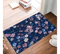 MULERN Tapis Entrée Interieur Branches De Fleurs Sauvages 40x60cm, Antidérapant Paillasson Fleurs De La Campagne, Absorbant Tapis de Porte, Lavable Fin Paillasson pour Couloir Cuisine Chien