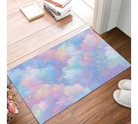 MULERN Tapis Entrée Interieur Plume Éclaboussée 40x60cm, Antidérapant Paillasson Onirique Abstrait, Absorbant Tapis de Porte, Lavable Fin Paillasson pour Couloir Cuisine Chien