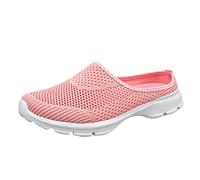 Mules à enfiler pour homme et femme - Confortables - Pour intérieur et extérieur - Antidérapantes - Dos nu - Mocassins respirants - Confortables - Sandales de plage pour femme, rose, 38.5 EU