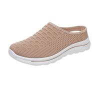 Mules à enfiler pour homme et femme - En maille respirante - Pour la plage, l'été, la plage, l'été - Pour l'intérieur et l'extérieur - Confortables - Pour la maison, la randonnée, la marche, kaki, 38