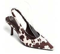 Mules à talon bas élégantes, design estampé crocodile, bout pointu, créent un look mode et raffiné du jour à la nuit Appréciez la touche de l'intemporelle et la beauté des escarpins slingback du petit