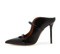 Mules à Talons Hauts et Brides à Bout Fermé pour Femmes, Escarpins à Talons Aiguilles Tendance et à Bout Pointu Chaussures Habillées Confortables pour Bureau et Rendez-Vous,Noir,38 EU