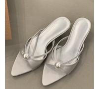 Mules à talons hauts français sexy à semelle souple pour femmes, sandales à talons aiguilles pour l'extérieur, élégantes pour l'été, nouveau design 2025, talons bottines CN35,CN36,CN37,CN38,CN39,CN40,