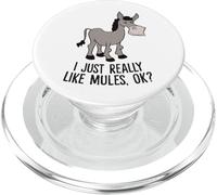 Mules Amusantes avec Inscription « I Just Really Like Mules » PopSockets PopGrip pour MagSafe