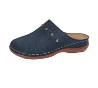 Mules compensées à bout fermé pour femme - Sabots confortables à enfiler - Sandales de marche d'été creuses - Chaussures orthopédiques respirantes avec soutien de la voûte plantaire - Pour intérieur
