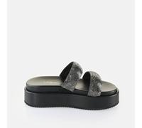 Mules compensÃ©es femme Buffalo Noa TS - Vegan Glitter Noir 36