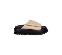Mules compensées Vegan Nylon Buffalo Palma Velcro Beige 36