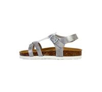 Mules Cuir Plakton Cross - Gris/Blanc 25