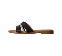 Mules cuir - THE DIVINE FACTORY - Alénoa - Noir - Bout ouvert - Talon plat 37