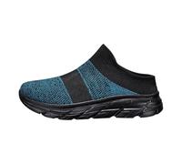 Mules d'été à enfiler en maille respirante pour homme - Mules de jardin à bout large - Dos nu - Sandales orthopédiques pour la plage - Pour l'intérieur et l'extérieur - Légères et décontractées, Bleu