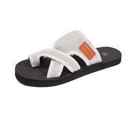 Mules d'été pour homme - Pieds larges - Chaussures d'été extra légères et confortables - Sandales plates - Tongs pour homme et femme - Tongs de plage, Blanc., 40 EU