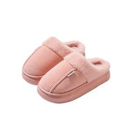 Mules d'hiver à plateforme pour femme - Chaussons en peluche - Semelles douces