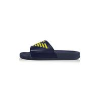Mules Emporio Armani avec logo en PVC, talon plat - Coloris : bleu navy 40