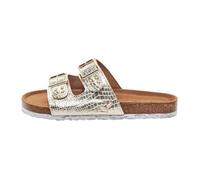 Mules en cuir pour femme Kaporal Saturne - Imprimé croco doré - Confort exceptionnel 36