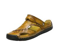 Mules en cuir pour homme - Sandales d'été fermées - Pantoufles respirantes en maille - Antidérapantes - Chaussures d'été - Chaussures de plage - Chaussures confortables - Tailles 38 à 48, Z01bw2, 40