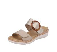 Mules en cuir Remonte - R6858 - Beige - Femme - Talon compensé 40