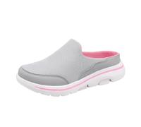Mules en maille respirante pour homme - Chaussures de marche dos nu légères et décontractées avec semelle en caoutchouc rembourrée pour les voyages d'été et les activités de plein air, rose, 39 2/3 EU