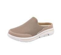 Mules en maille respirante pour homme - Chaussures de marche dos nu légères et décontractées avec semelle en caoutchouc rembourrée pour les voyages d'été et les activités de plein air, kaki, 40 2/3 EU