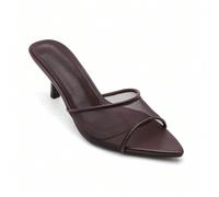 Mules et Escarpins Slingback à Voile de Mesh - L'Audace de la Transparence Une Silhouette Élancée et ModerneLe style architectural de la maison est nouveau, une collection de chaussures et de talons, 