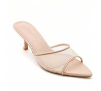 Mules et Escarpins Slingback à Voile de Mesh - L'Audace de la Transparence Une Silhouette Élancée et ModerneLe style architectural de la maison est nouveau, une collection de chaussures et de talons, 