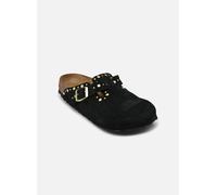 Mules et sabots Birkenstock Boston Rivet Suede - Narrow pour Femme 36 Noir