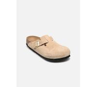 Mules et sabots Birkenstock Boston Suede - Narrow pour Femme 40 Beige