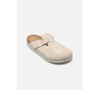 Mules et sabots Birkenstock Boston Suede - Narrow pour Femme 40 Blanc
