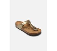 Mules et sabots Birkenstock Gizeh Birko Flor - Regular pour Femme 36 Or et bronze