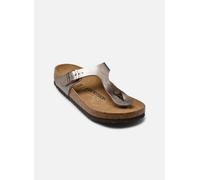 Mules et sabots Birkenstock Gizeh Birko Flor - Regular pour Femme 36 Or et bronze