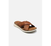 Bugatti Fashion Mules d'été Homme en cuir et textile Cognac 42 EU