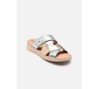 Caprice Sandale Femme en Cuir, Métallisé (Platin.MET.CO), 39 EU