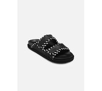 Mules et sabots Colors of California Two strap sandal in raffia pour Femme 37 Noir