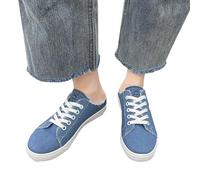 Mules et Sabots Femme Toile Dos Nu Baskets et Chaussures Mode Sabot Femme Confortable Ete Pantoufles Orthopedique Antidérapant Confort Chic Chaussons Plates Chaussure Orthopédique de Plage