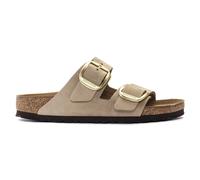 Mules femme Birkenstock Arizona Big Buckle Nubuck Leather Beige 37 Étroit
