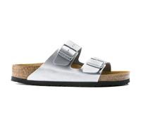 Mules femme Birkenstock Arizona Birko-Flor Argenté 37