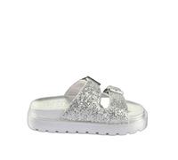Mules femme Buffalo Raya Ari Glam - Vegan Glitter Argenté 40