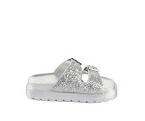 Mules femme Buffalo Raya Ari Glam - Vegan Glitter - silver 40