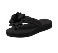 Mules Femme Compensees Antidérapantes Respirantes Et Pieds Bohême Bout Ouvert avec Talon Plateforme Comfy Sandales Femme Confort Claquettes Tongs Chaussures Sandales Sandale Pied Large