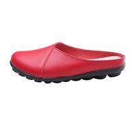 Mules Femme Compensees Bout Fermé A Enfiler Mules Et Sabots Dos Nu Sandale pour Jardin Et Extérieur Summer Walking Shoes Chaussures Confort Chic Chaussure Pieds Larges Baskets