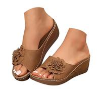 Mules Femme Été Claquette Orthopédique Sandales Tong Femme Été Confortable Tongs Confortable Plage Piscine Imperméable Antidérapante Semelle Mousse Souple Pour Plage Voyage Sandale Compensee Eté