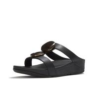 Mules femme FitFlop Fino Marbled-Stone H-Bar Noir 41