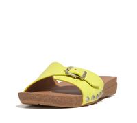 Fitflop Iqushion Adjustable Buckle Leather Slides Noir EU 38 Femme