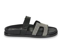 Mules femmes Exé Shoes 966-KIMOLOS-LEATHER-BEIGE-BLACK Noir 36