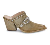 Mules femmes Fru.it 8586-944-CUOIO-GREZZO-VELOUR-PLANET Kaki 38