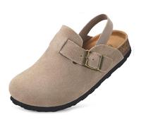 Mules Fille Sabots Garçon Chausson Enfant Pantoufle bébé Antidérapants Chaussures de Jardin Semelle en Liège Sandales Abricot 24.5-25 EU=Étiquette: 160