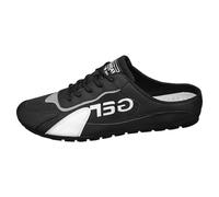 Mules Homme Cuir et Maille Patchwork Mules et Sabots Homme Ete Legere Respirant Sabot Été Chaussures Orthopédiques Confort Basket Ouverte de Marche Chausson Slip on Pantoufles Mule Basket sans Lacets